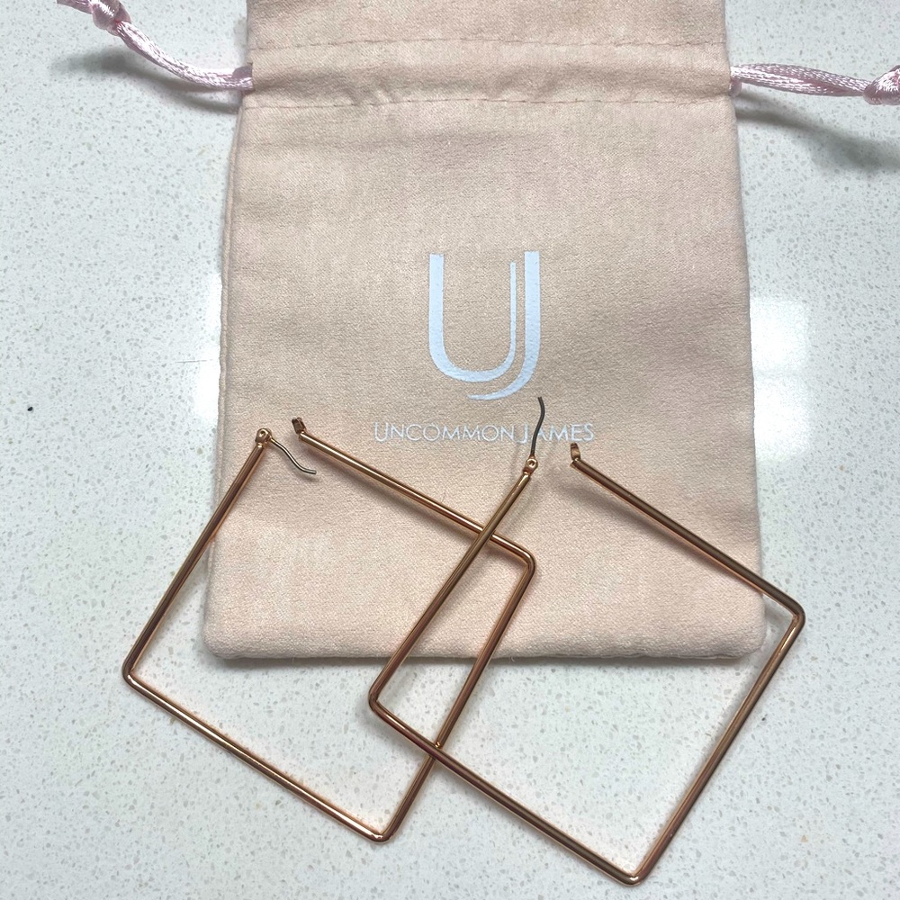 Uncommon James Girl Boss Rose Gold Hoops